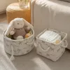 Colorful rope-woven ball and grey bow pattern storage basket details Picture